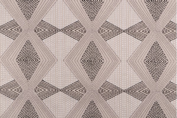 PK Lifestyles Diamond Dash Embroidered Decorator Fabric in Dune