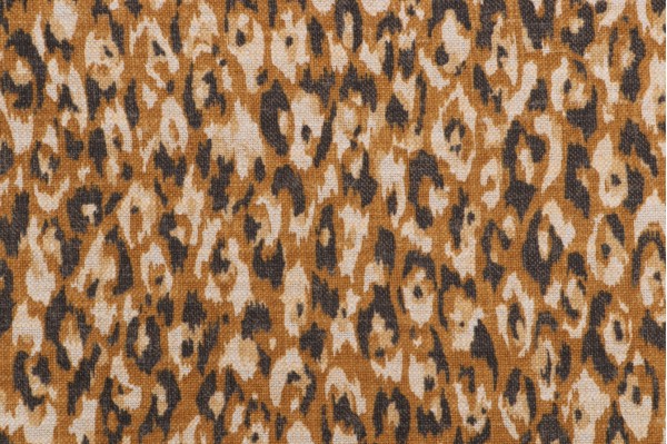 P Kaufmann Kato Printed Cotton Blend Drapery Fabric in Saffron