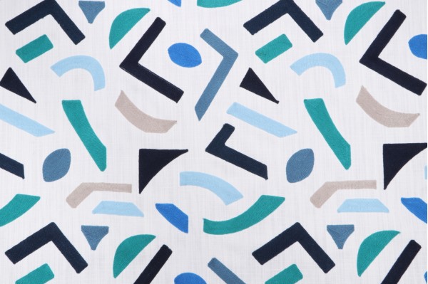 PK Lifestyles Oslo Embroidered Drapery Fabric in Horizon