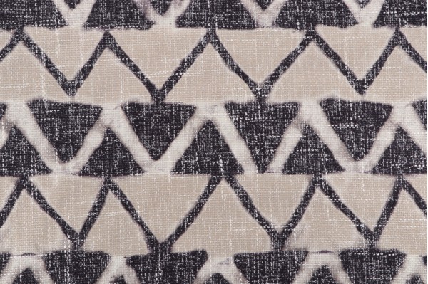 PK Lifestyles Farahan Geo Printed Chenille Upholstery Fabric in Nightfall 