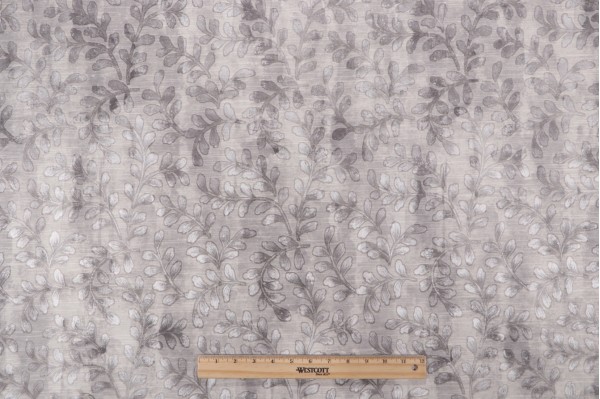 PK Lifestyles Leafing Through Woven Damask Decorator Fabric in Flint 
