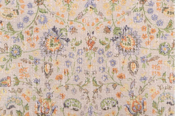 PK Lifestyles Ancient Arabesque Printed Chenille Decorator Fabric in Sunset 