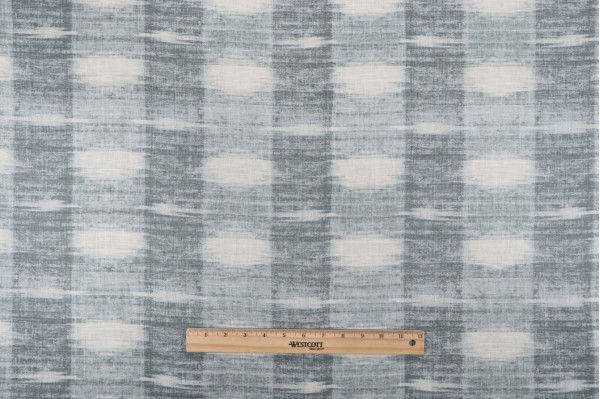 Click for PK Lifestyles Sashika Plaid Printed Linen Blend Drapery Fabric in Lagoon  PK Lifestyles Sashika Plaid Printed Linen Blend Drapery Fabric in Lagoon