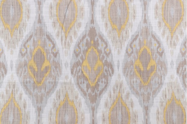 Vern Yip Vibrant Printed Cotton Drapery Fabric in Citrine for Fabricut