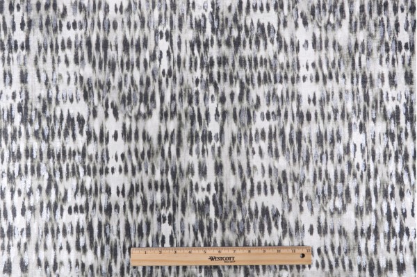 Sample of P Kaufmann Tonga Printed Chenille Decorator Fabric in Peppercorn 