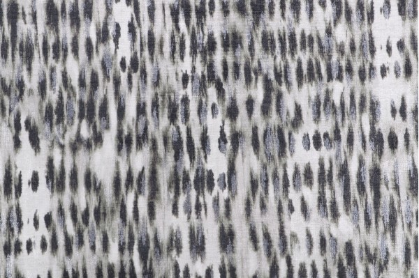 Sample of P Kaufmann Tonga Printed Chenille Decorator Fabric in Peppercorn 