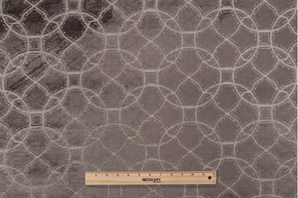 PK Lifestyles Lavish Velvet Upholstery Fabric in Charcoal 