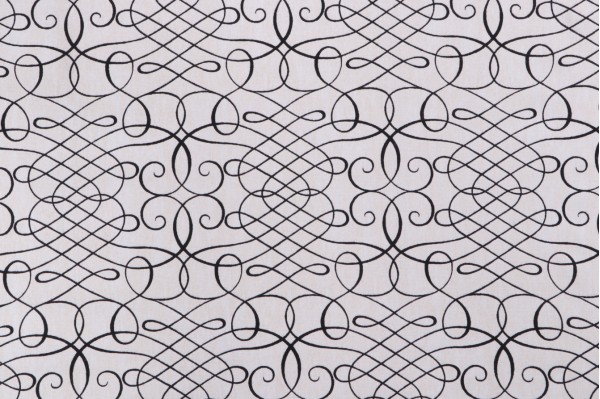 Click for 8 Yards Waverly Calligraphy Swirl Printed Cotton Drapery Fabric in Ink Waverly Calligraphy Swirl Printed Cotton Drapery Fabric in Ink
