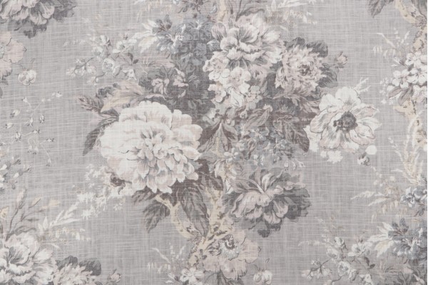 Click for 5.88 Yards Waverly Ballad Bouquet Printed Linen Blend Drapery Fabric in Platinum Waverly Ballad Bouquet Printed Linen Blend Drapery Fabric in Platinum