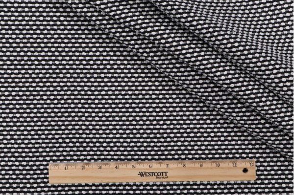 Sample of PK Lifestyles Breuer Woven Upholstery Fabric in Domino 