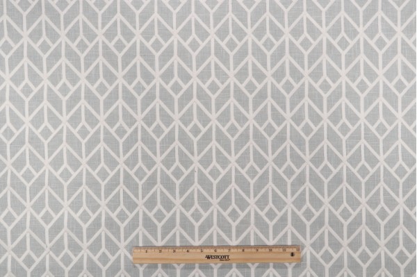 Sample of PK Lifestyles Key Element Embroidered Decorator Fabric in Mist 