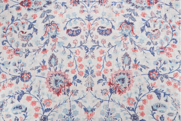PK Lifestyles Ancient Arabesque Printed Chenille Decorator Fabric in Lapis 