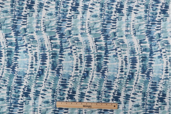 PK Lifestyles Watermark Printed Polyester Outdoor Fabric in Aquatic 