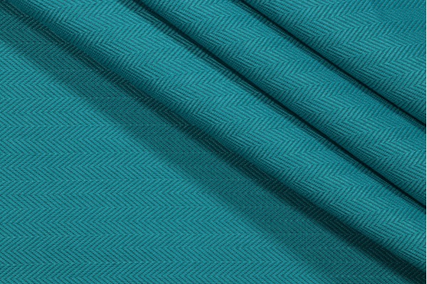 PK Lifestyles Herringbone Woven Polypropylene Outdoor Fabric in Teal 