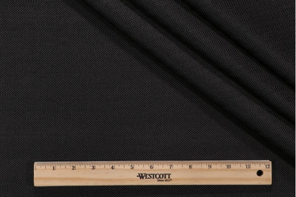 PK Lifestyles Herringbone Woven Polypropylene Outdoor Fabric in Black 