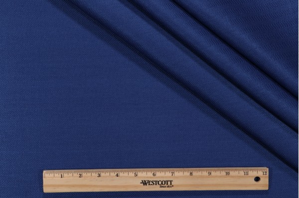 PK Lifestyles Herringbone Woven Polypropylene Outdoor Fabric in Blue 