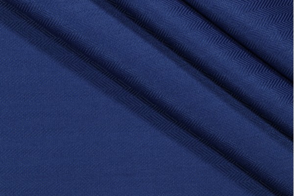 PK Lifestyles Herringbone Woven Polypropylene Outdoor Fabric in Blue 