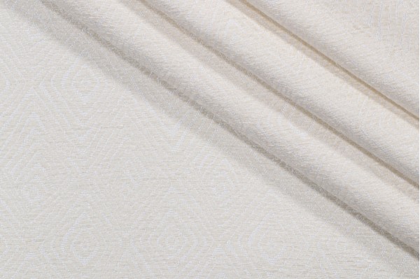 Sample of Kelly Ripa Home Set In Motion Woven Chenille Upholstery Fabric in Ivory 
