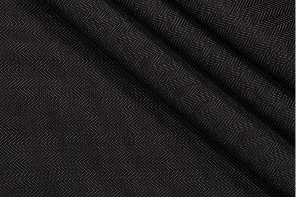 PK Lifestyles Herringbone Woven Polypropylene Outdoor Fabric in Black 