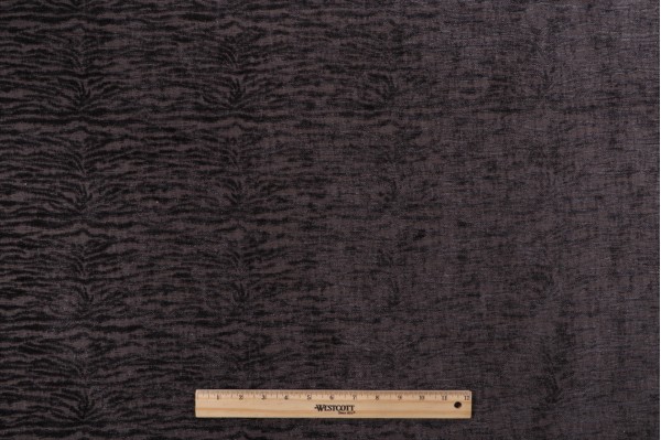 P Kaufmann Tigra Performance Woven Chenille Upholstery Fabric in Carbon 