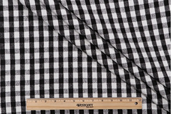 PK Lifestyles Logan Check Woven Upholstery Fabric in Domino 