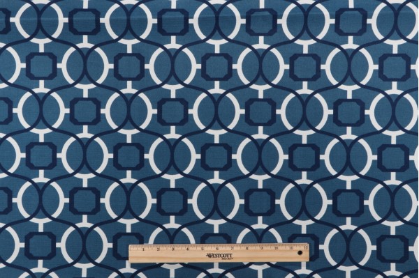 Bryant Fabrics Helix Printed Polyester Outdoor Fabric in Prism Blue 