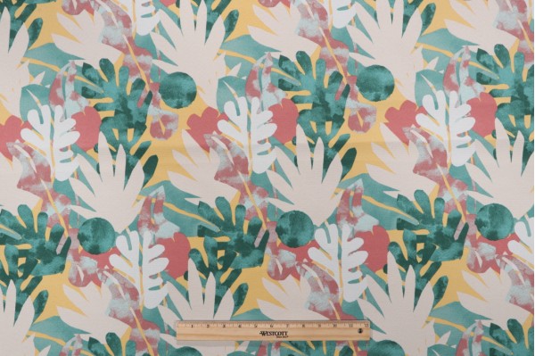 Bryant Fabrics Marin Printed Polyester Outdoor Fabric in Green 