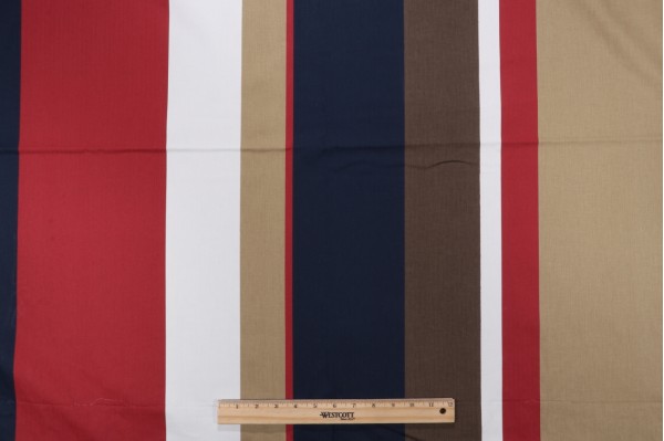 Click for .88 Yards Old World Weavers Melker Printed Cotton Drapery Fabric in Red/Tan/Brown/Navy for Scalamandre Old World Weavers Melker Printed Cotton Drapery Fabric in Red/Tan/Brown/Navy for Scalamandre