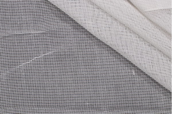 Old World Weavers Trade Winds Sheer Solution Dyed Acrylic Outdoor Drapery Fabric in White Scalamandre