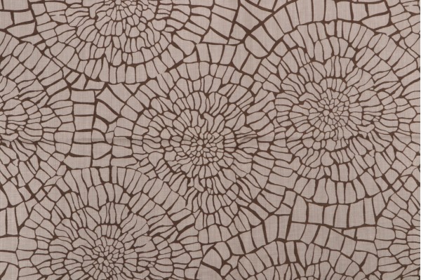 Old World Weavers Dianthus Printed Cotton Blend Drapery Fabric in Bark for Scalamandre