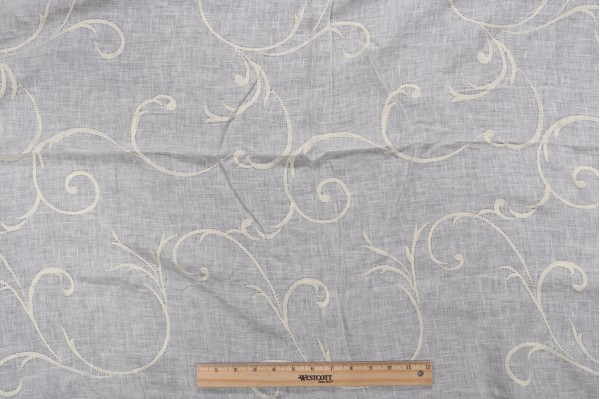 Fonthill Apollo Linen Sheer Drapery Fabric in Natural for Scalamandre