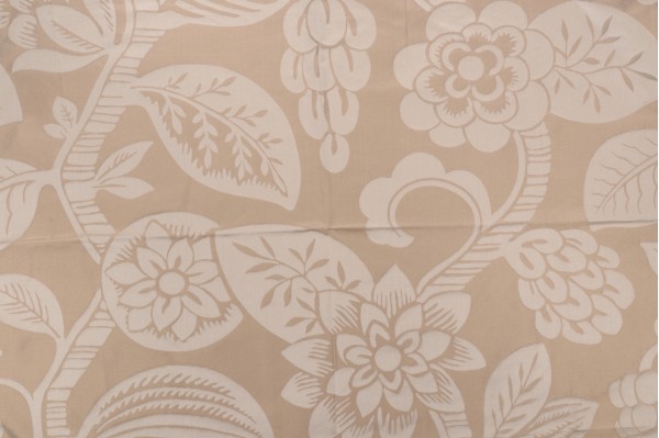 Old World Weavers Carlsten Silk Damask Decorator Fabric in Taupe for Scalamandre