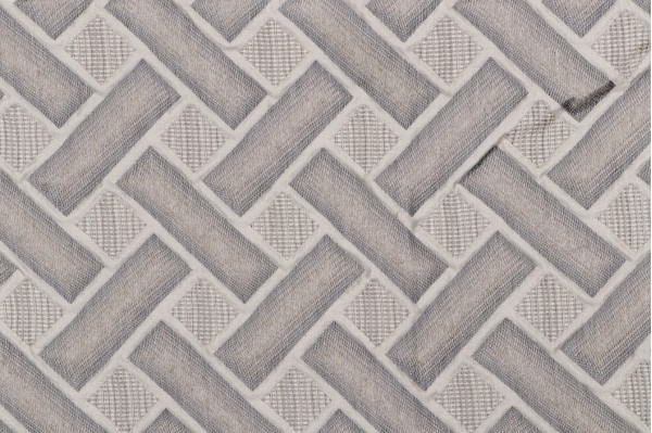 26''x36'' Grey Watkins Rashmil Woven Decorator Fabric in Grey for Scalamandre