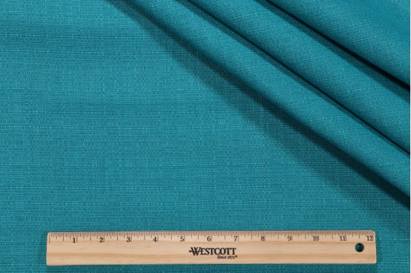 Solid Woven Outdoor Fabric in Island Blue