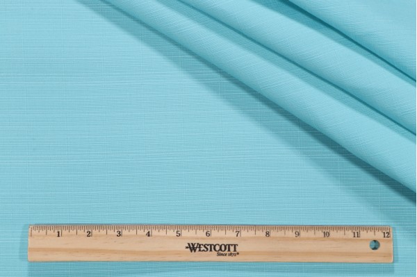 Solid Woven Outdoor Fabric in Aqua