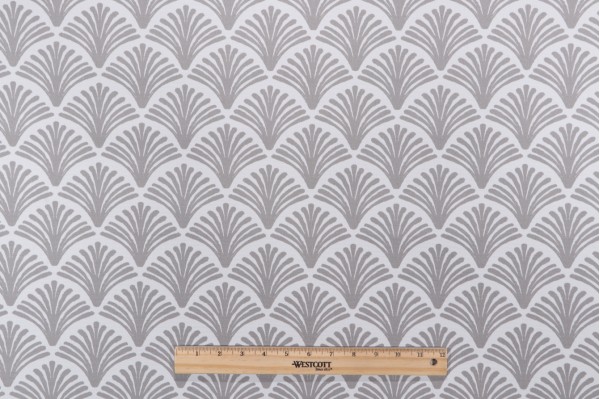 Richloom Fan Printed Polyester Outdoor Fabric in Taupe