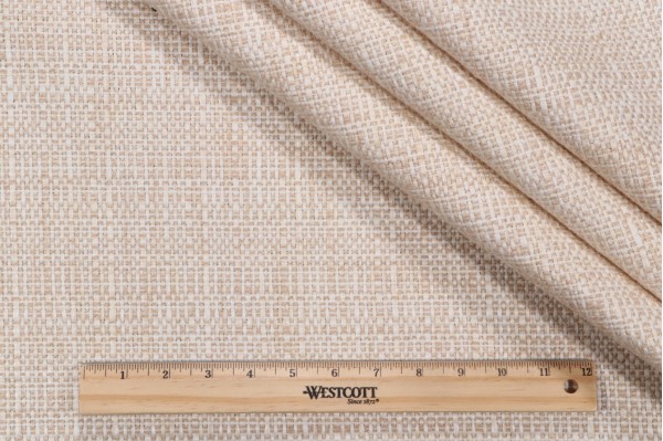Crypton Coatigan High Performance Woven Upholstery Fabric in Cream