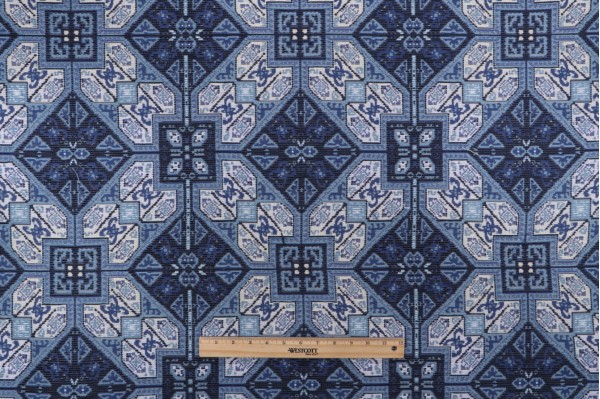 Crypton High Performance Woven Chenille Upholstery Fabric in Denim