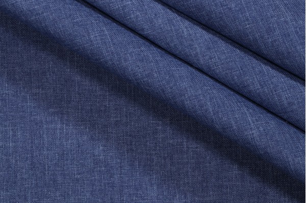 Solid Woven Outdoor Fabric in Blue