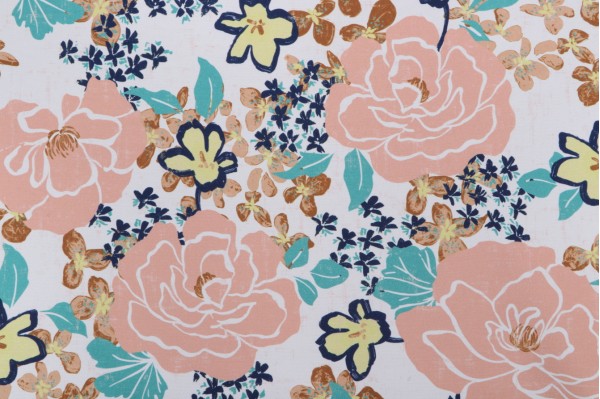 Solartex June Printed Polyester Outdoor Fabric in Garden