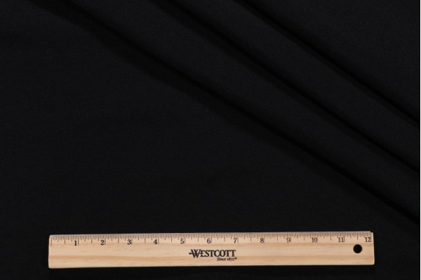 Solartex Solid Woven Polyester Outdoor Fabric in Black