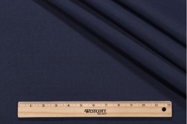 Solid Woven Outdoor Fabric in Navy