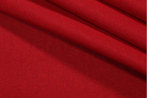 Solid Woven Outdoor Fabric in Cherry Red
