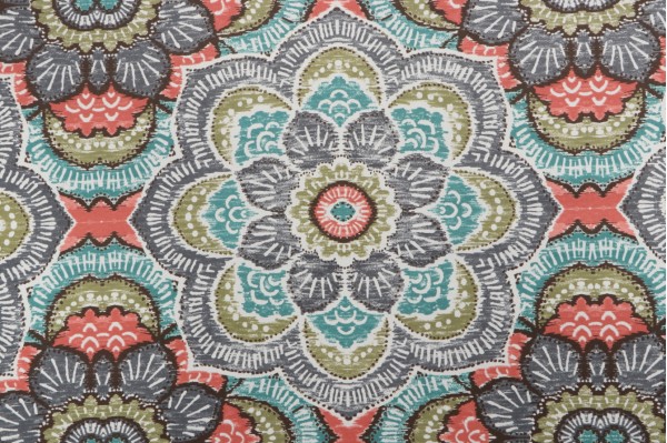 Richloom Medallion Printed Polyester Outdoor Fabric in Meadow