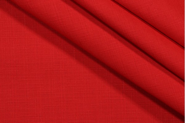 Slubbed Woven Outdoor Fabric in Salsa