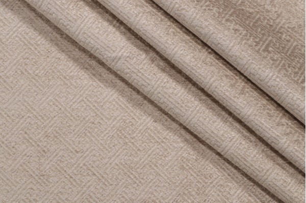 Aran Woven Chenille Upholstery Fabric in Sisal