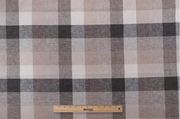 1 Yard Checkpoint Woven Decorator Fabric in Stone