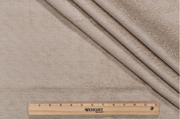 Aran Woven Chenille Upholstery Fabric in Sisal