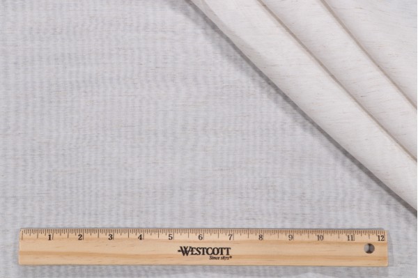 Carver Semi-Sheer Drapery Fabric in Snow