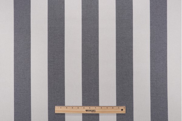 Axroma Cabana Stripe Woven Outdoor Fabric in Black